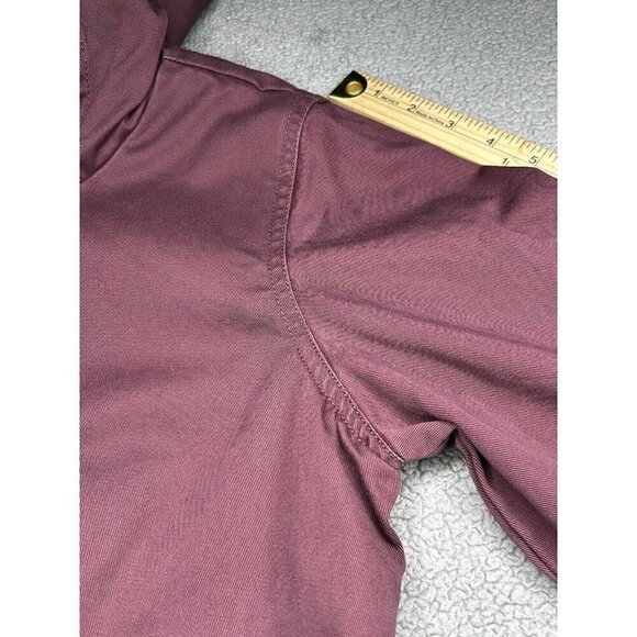 Loft Outlet Jacket Womens Medium Plum Field Jacket Cinch Tie Waist Cargo Pockets - Picture 7 of 12